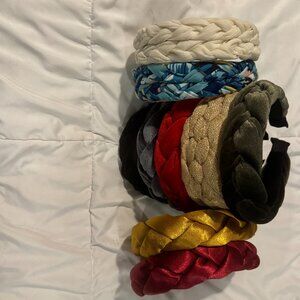Headband bundle ~ braided style (9) ~ various colors and textures
